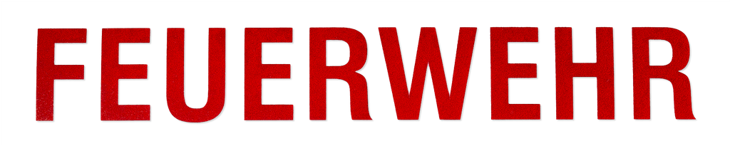 Schriftzug "FEUERWEHR" rot für HEROS H30
