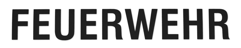 Schriftzug "FEUERWEHR" schwarz für HEROS H30