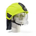 HEROS H30 high visibility luminous yellow with face shield, neck protector and eye protector