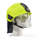 HEROS H30 high visibility luminous yellow with face shield, neck protector and eye protector