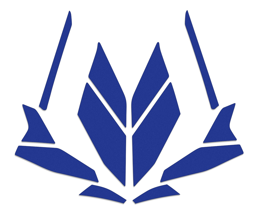 Helmet trims blue