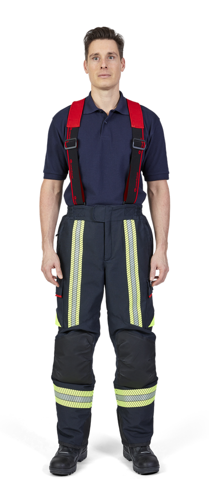 Protective trousers FIRE FLEX black blue, NOMEX® NXT, EN 469:2020