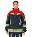 Protective jacket FIRE FLEX black blue/red, NOMEX® NXT, EN 469:2020