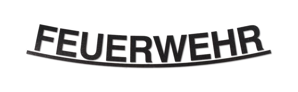 Schriftzug "FEUERWEHR" schwarz für HEROS H10