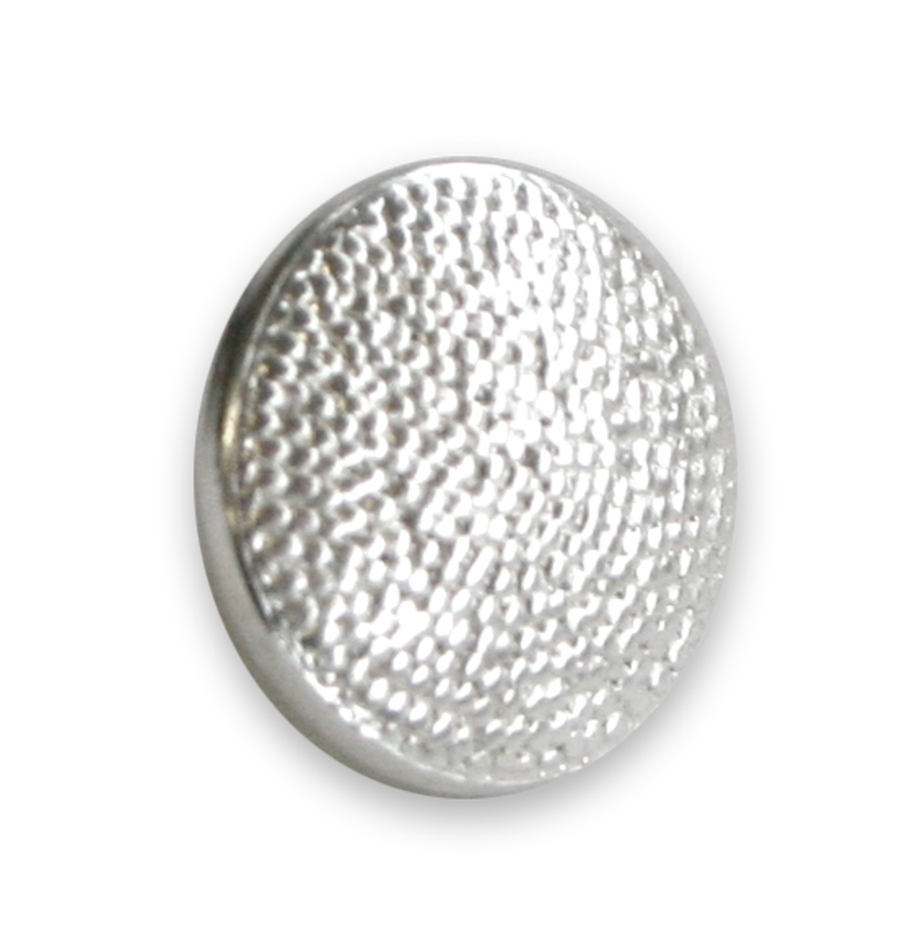 Shoulder ranking button silver 13.5 mm