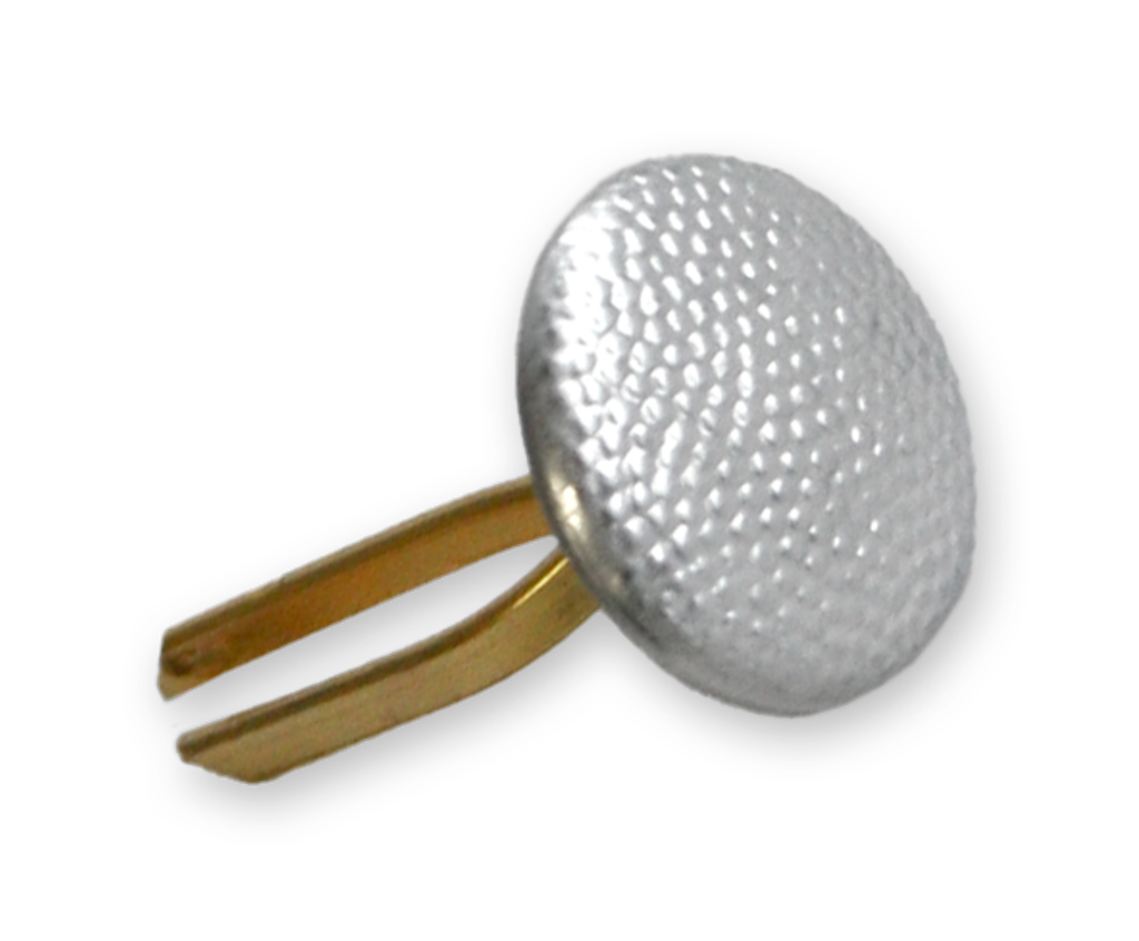 Cocarde de bonnet et bouton und bouton-pression argenté 12 mm