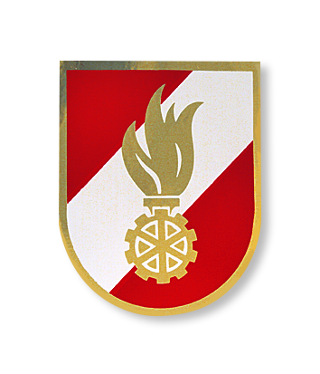 FF-Korpsabzeichen, zum Außenkleben, ca. 57 x 71 mm (BxH)