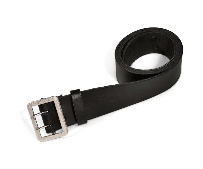 Waist belt with white buckle