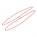 BOROS B4 shoelace set, size -3, seam color green