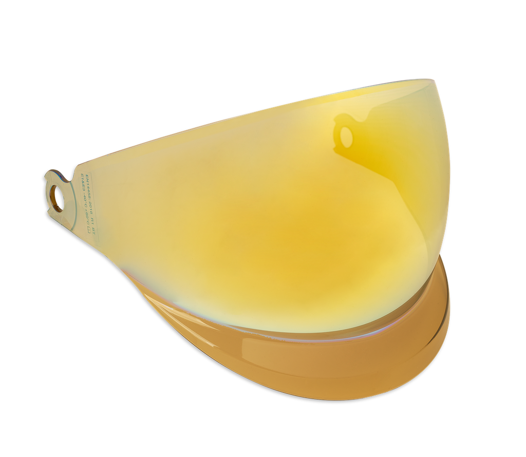 Face shield gold plated