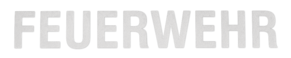 Lettering "FEUERWEHR" silver