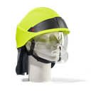 HEROS Smart high visibility luminous yellow with face shield, neck protector and eye protector