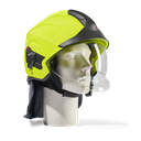 HEROS Titan tagesleuchtgelb-nachleuchtend mit Gesichtsschutzvisier, Nackenschutz, Maskenadapter