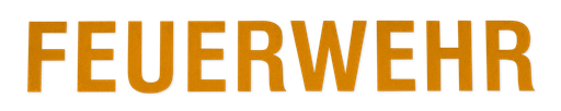 [905601-001] Lettering "FEUERWEHR" yellow