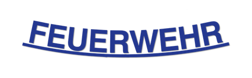[15769701] Inscription « FEUERWEHR » bleu pour HEROS H10